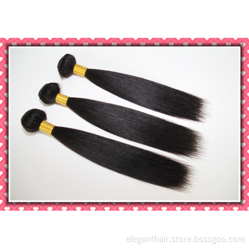 Unprocessed Brazilian Virgin Hair Extension Silky Straight Weaving 16" 100g Black Color